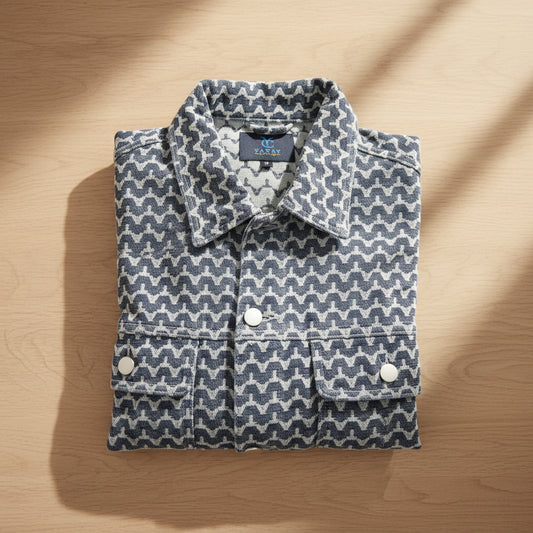 Denim Classic Jacket- Textured Popular