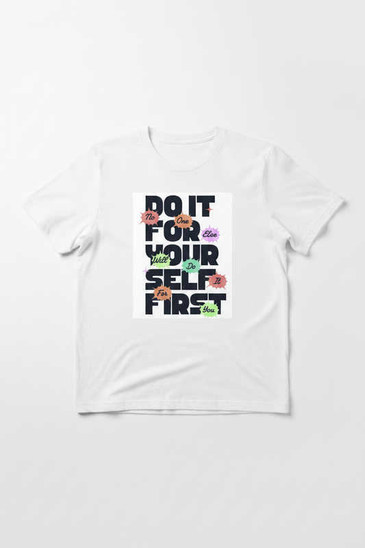 Flat lay white t-shirt
