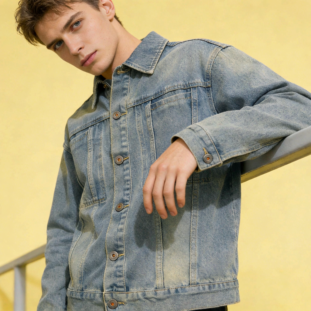Distressed Hip Hop Men's Denim Jacket M800