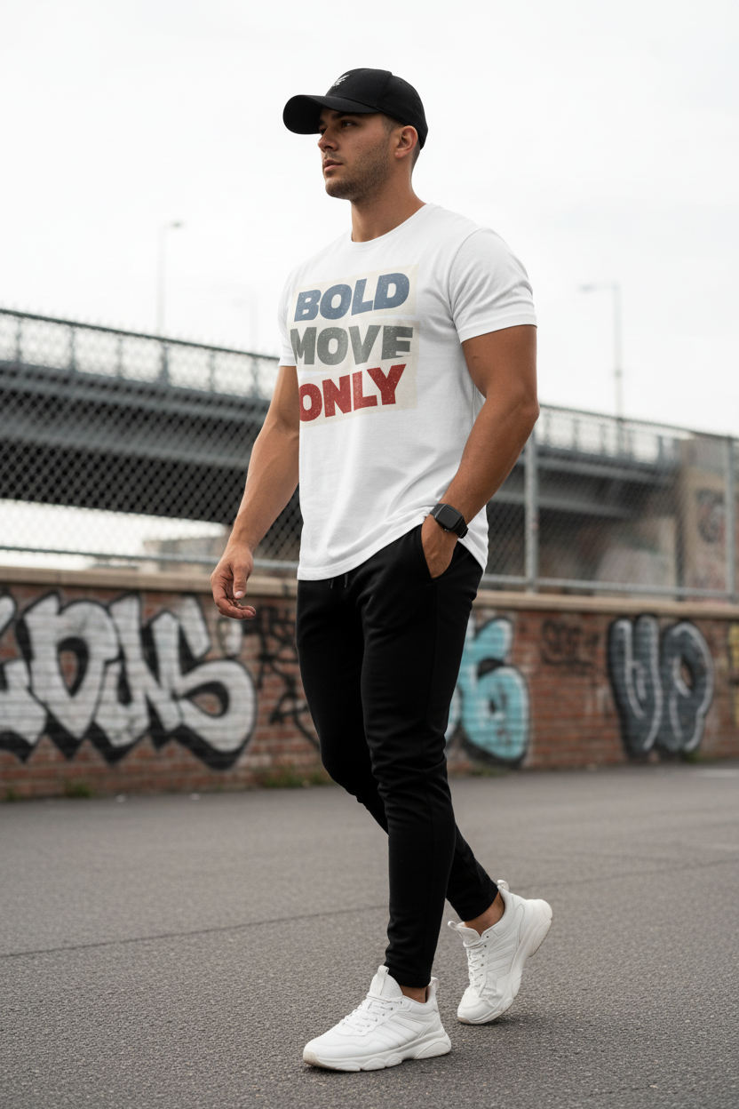Bold Move Only White – Model Side