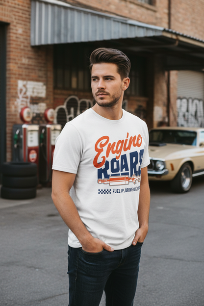 Engine Roars White – Model Side