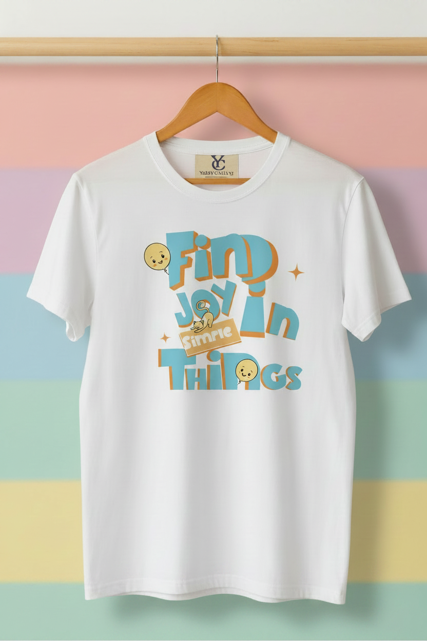 Find Joy T-Shirt Zoomed Colourful