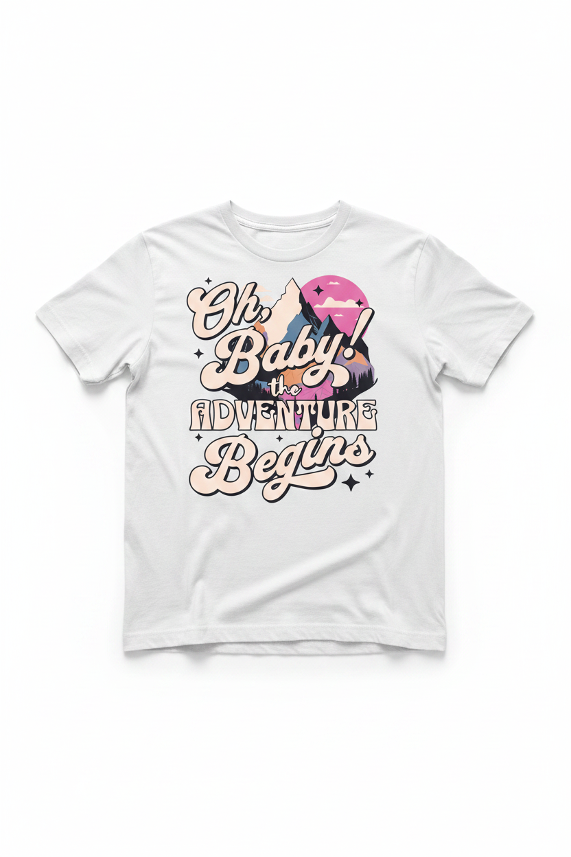 Flat lay white t-shirt