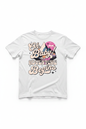 Flat lay white t-shirt
