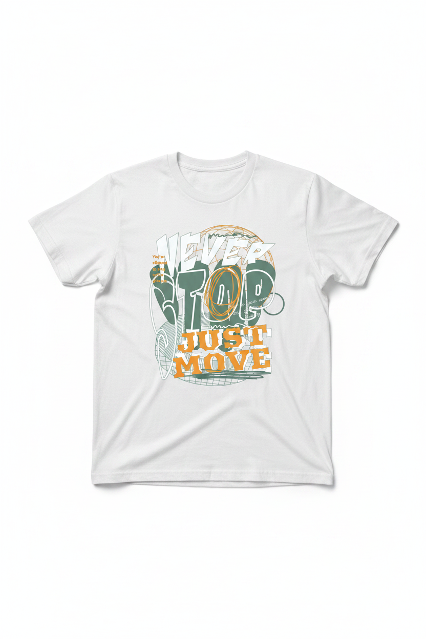 White Tee Flat Lay